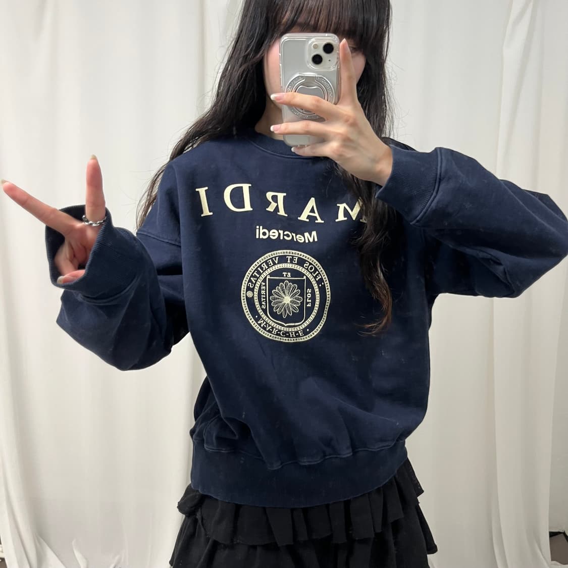 Mardimercredi navy sweatshirt 상품이미지2