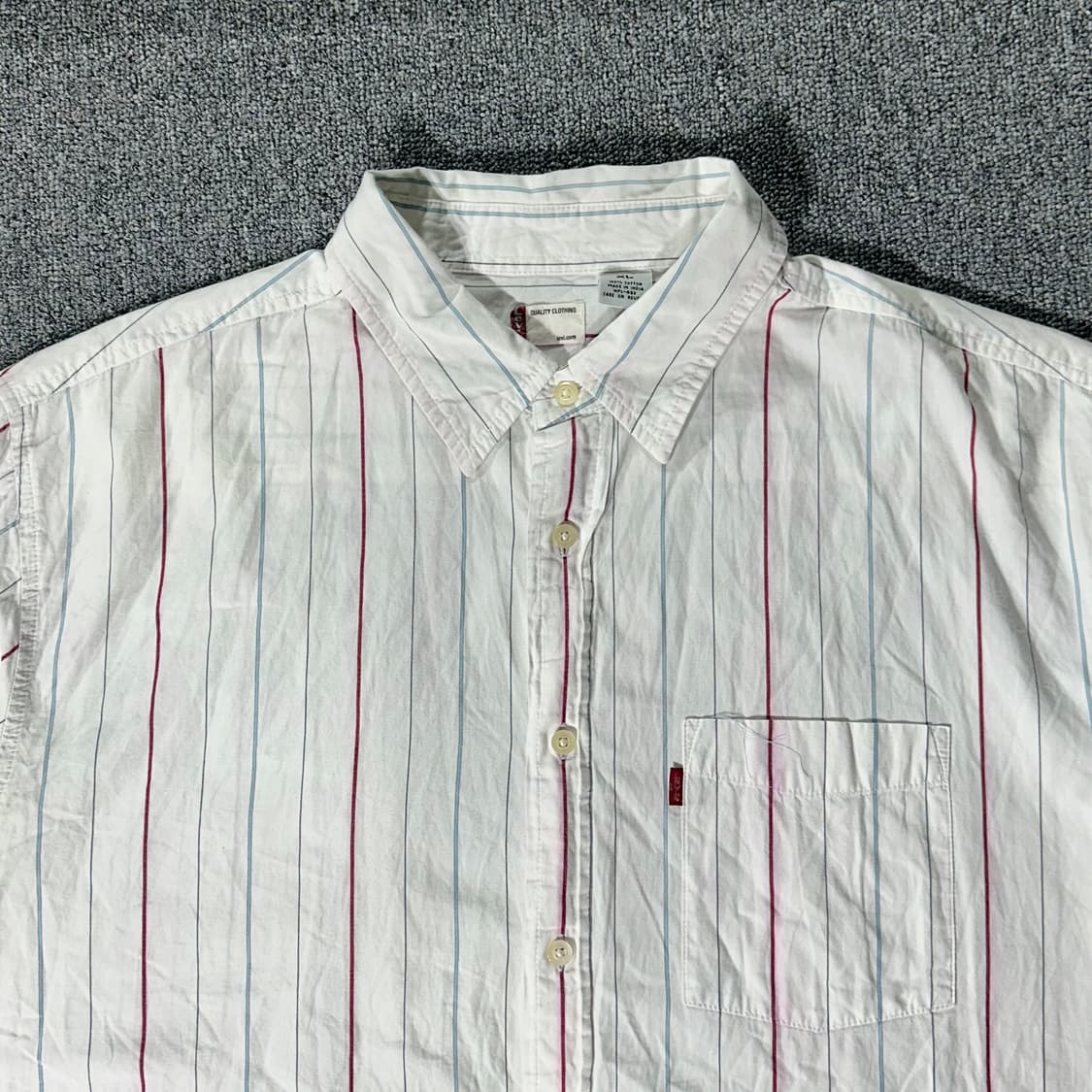 LEVIS 리바이스 스트라이프 하프셔츠(xL/old-7585) 상품이미지2
