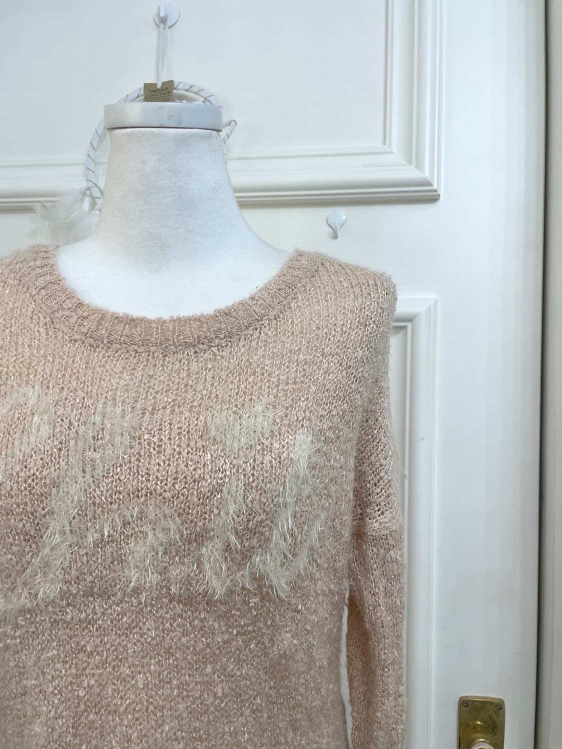 sheer coral lovely boucle knit top 상품이미지6