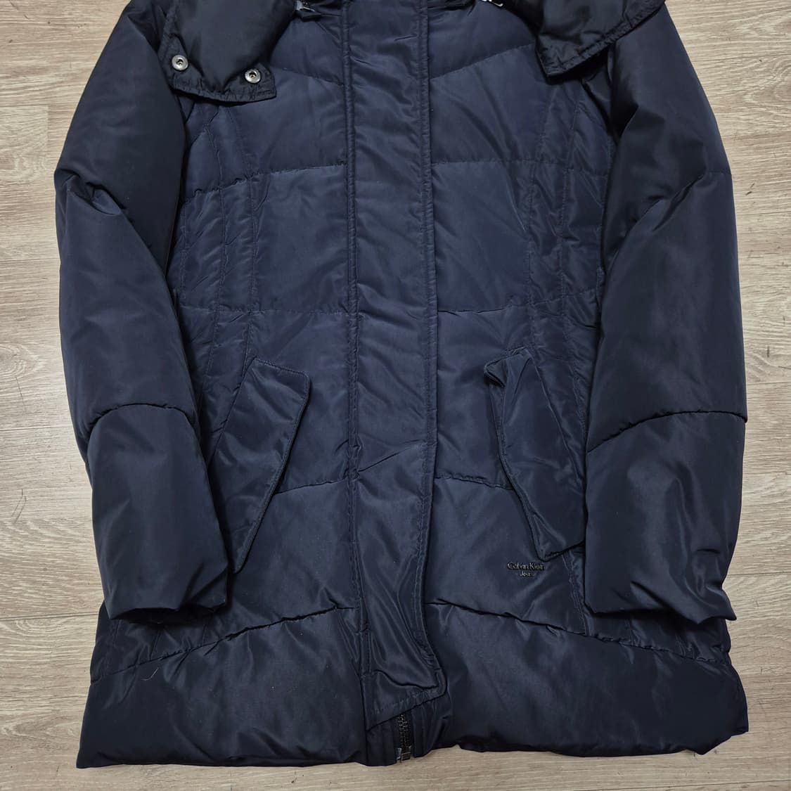 캘빈클라인 진스 프리미엄 덕다운 후드 롱패딩 점퍼 XS(85) 상품이미지3