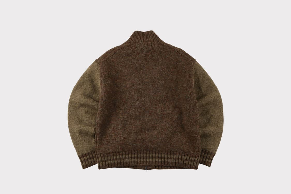 [L] 시리즈 울 배색 집업 가디건 상품이미지7