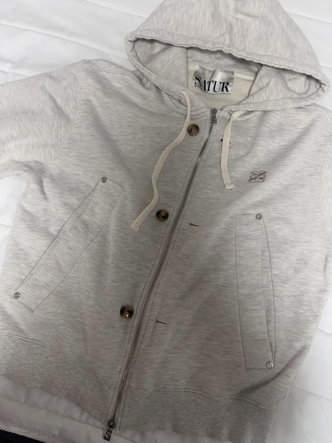 세터 후드집업 아이보리 오트밀 상품이미지2