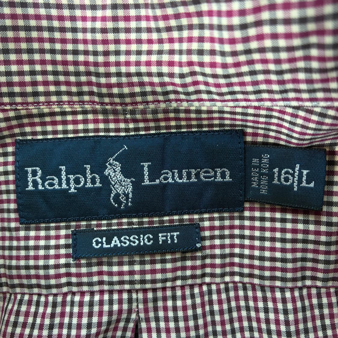 Polo  폴로 랄프로렌 90,s 자수 코튼 체크셔츠  상품이미지4