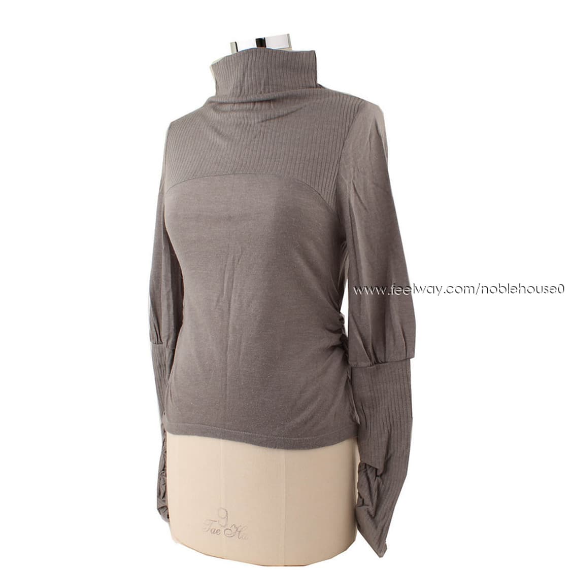 O.S.T 그레이 골지 셔링 앙고라 니트T 상품이미지2