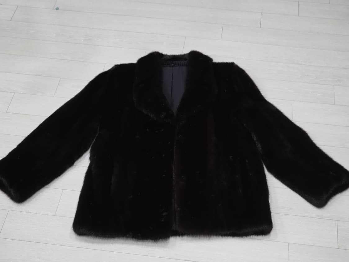리얼 통밍크 테일러드 자켓 밍크코트 하프코트 빈티지 상품이미지3