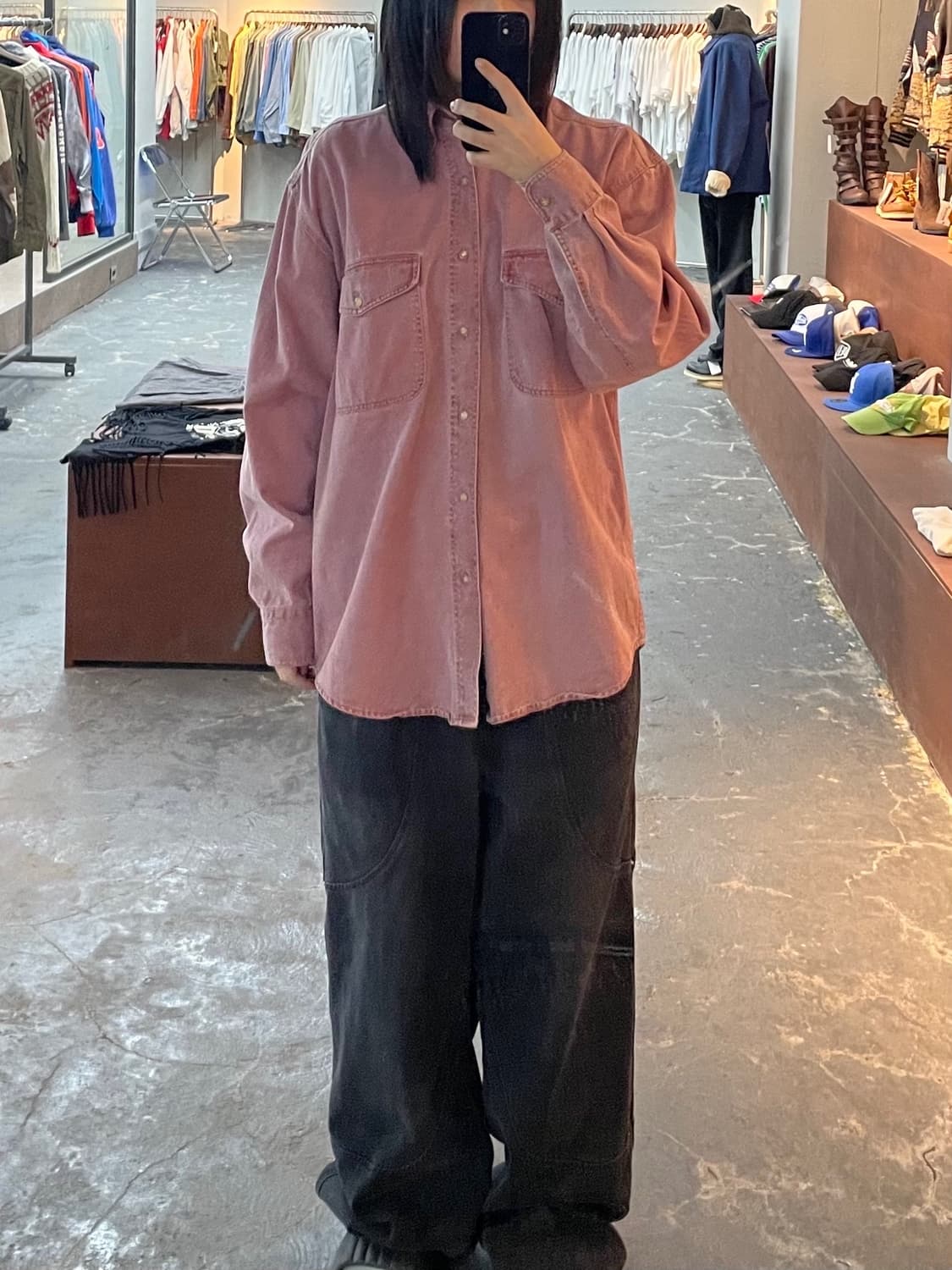 GAP 빈티지로즈핑크 데님셔츠 H1223 상품이미지1