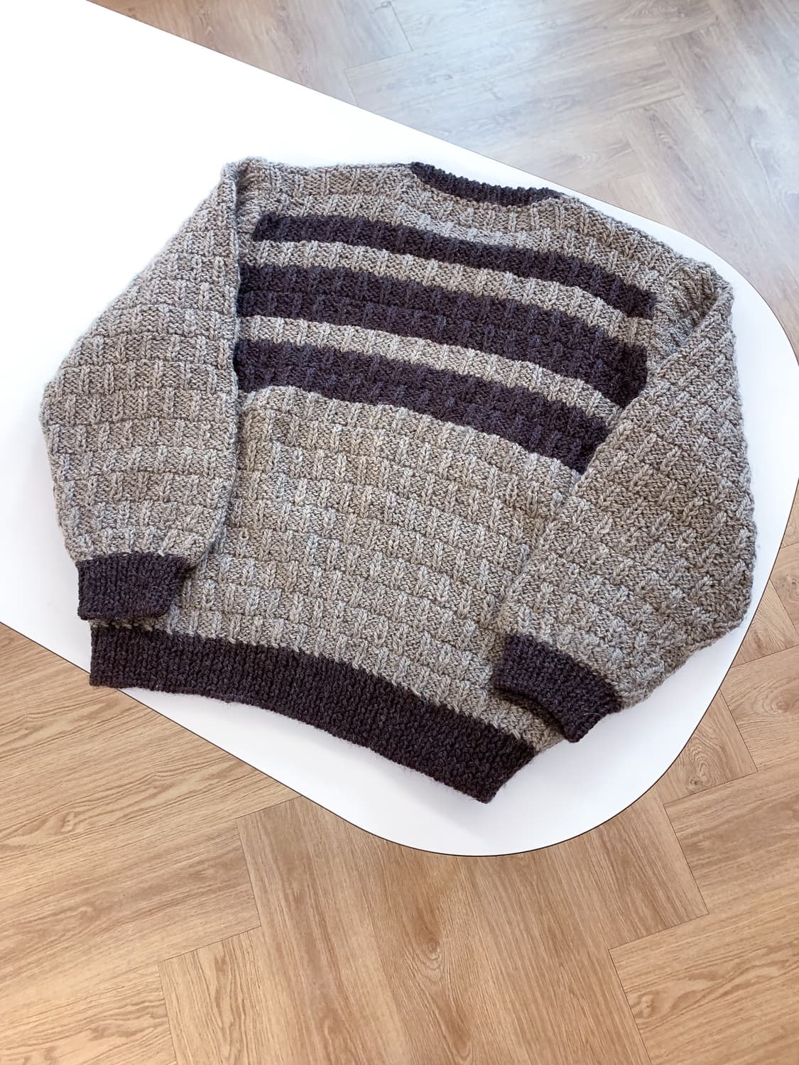 JPN 브라운 스트라이프 니트 105  상품이미지8