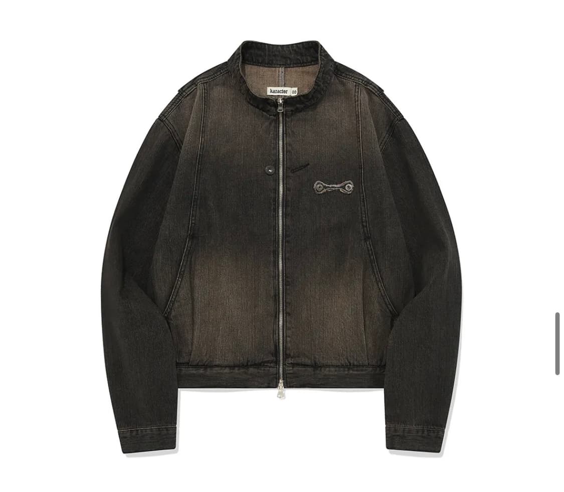 카락터 wallet denim jacket / vintage black 상품이미지1