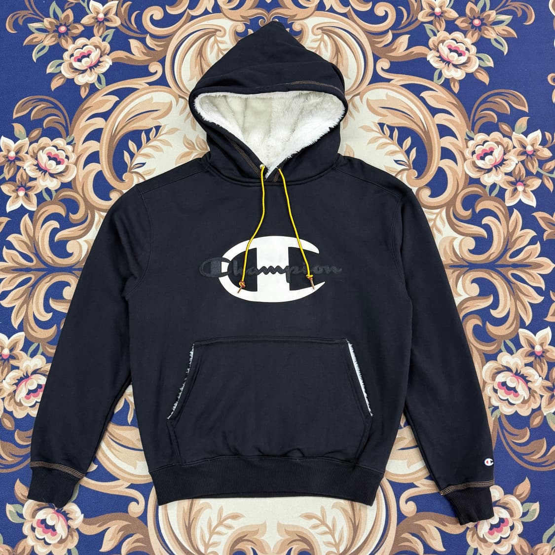 (M)챔피언 x 팀버랜드 쉐르파 후드티셔츠(블랙) 상품이미지1