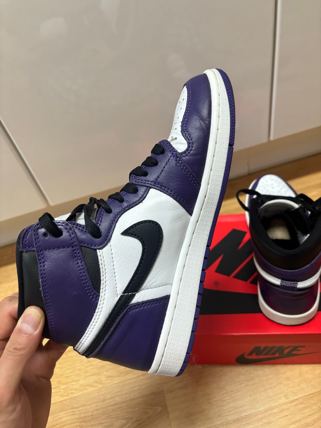 조던 1 하이 코트퍼플 260 사이즈 판매합니다 상품이미지5
