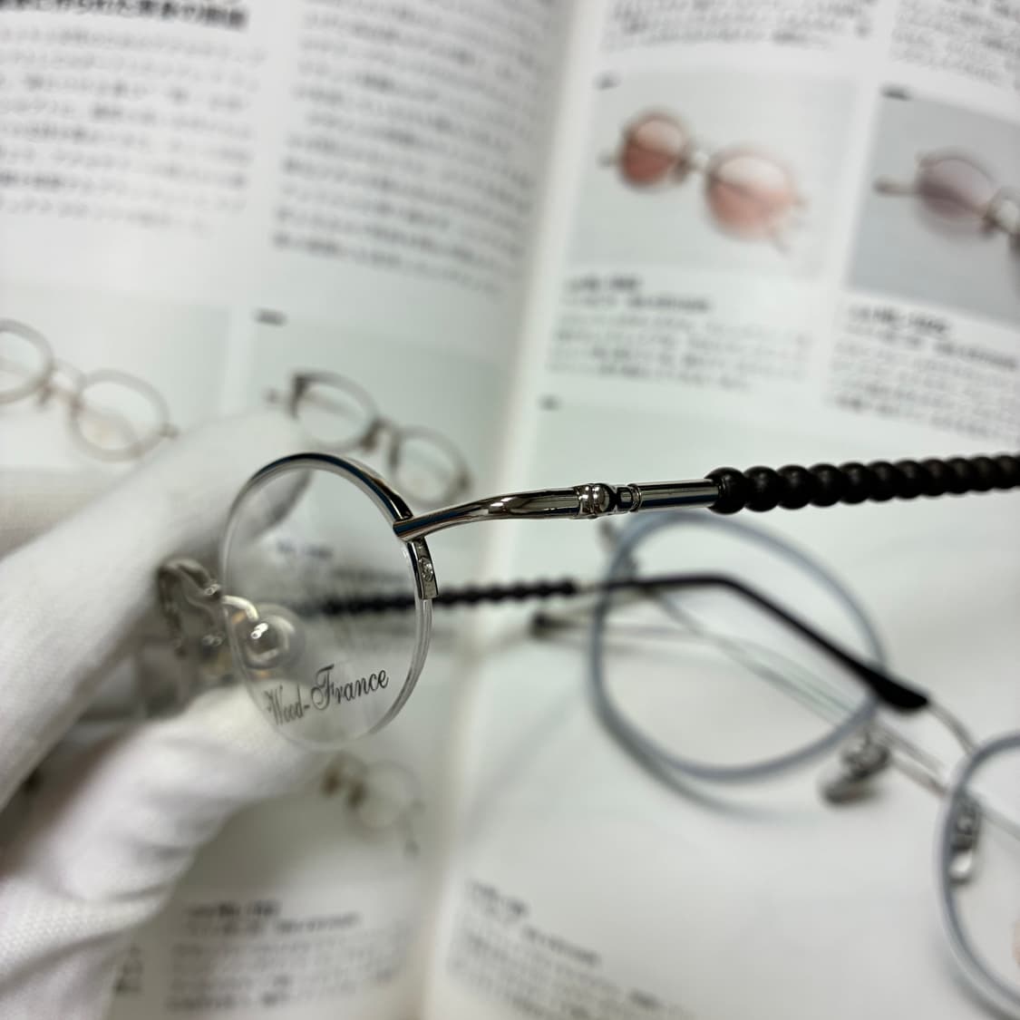 wood france 우드 프랑스 반무테 안경 상품이미지3