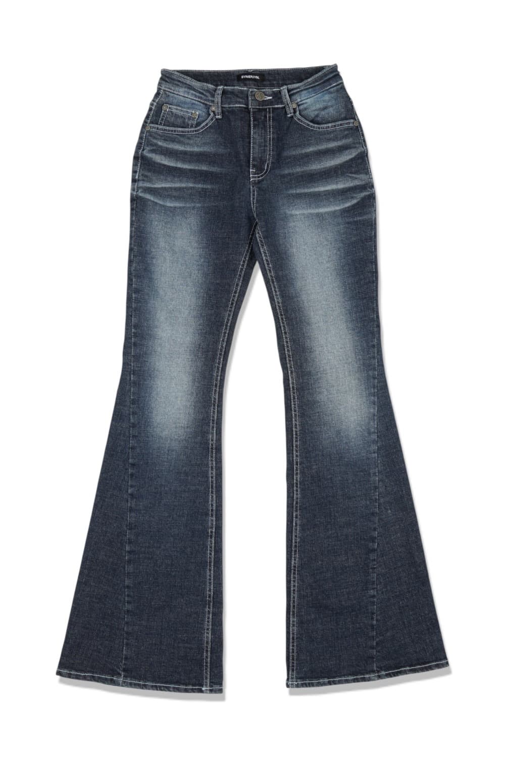 시너진 숏 캣 워싱 데님 팬츠 딥 블루 L 상품이미지1