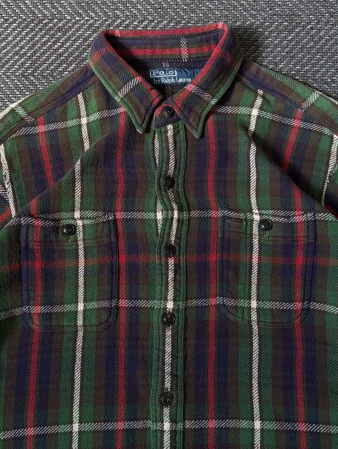 90s 폴로 랄프로렌 헤비 플란넬 체크 셔츠 (100-105) 상품이미지2