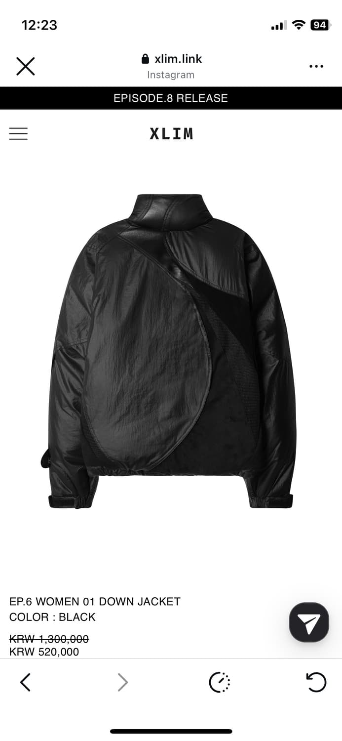 교환) Xlim ep6 women 패딩 s사이즈 상품이미지1