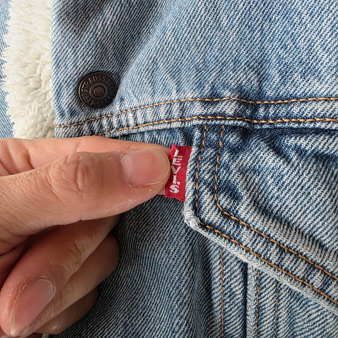 국내매장판!! LEVIS 리바이스 롱쉐르파 트러커 자켓 L(105) 상품이미지4