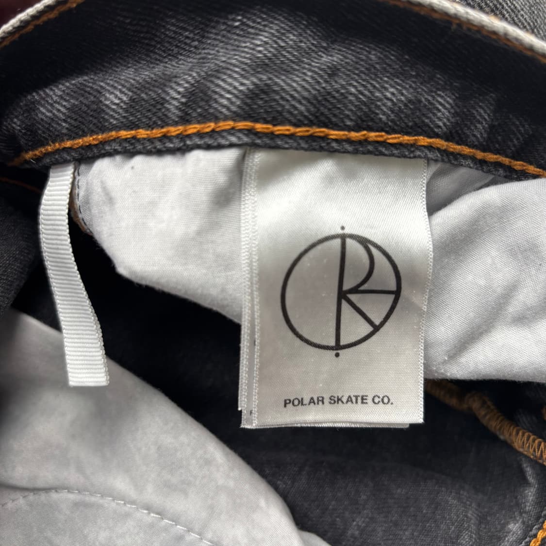 폴라스케이트 빅 보이 구형 워시드 블랙 데님 팬츠 33 inch 상품이미지8