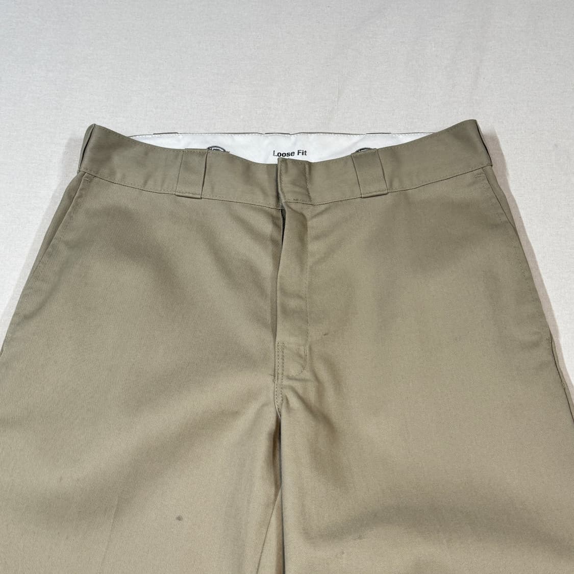 33inch) 디키즈 더블니 루즈핏 카키 컬러 면바지 치노팬츠 상품이미지2