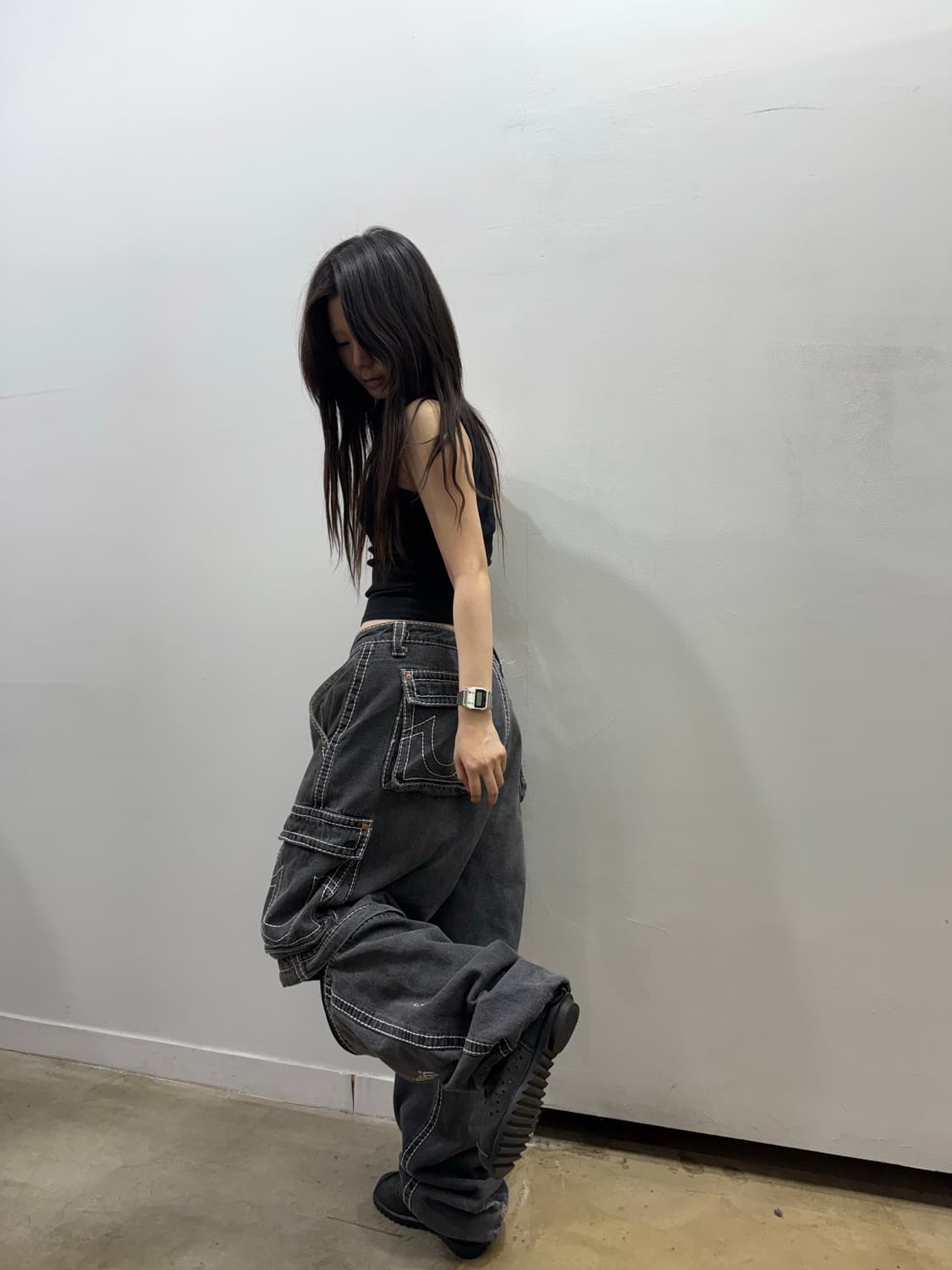 트루 릴리전 x 패치 와이드 레이버 카고팬츠 상품이미지2