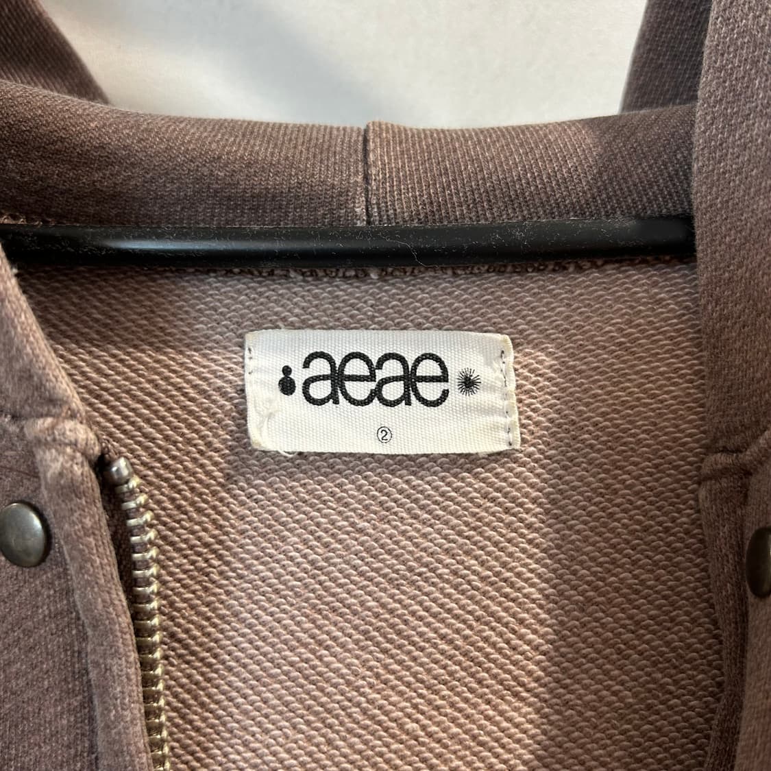 aeae 피그먼트 후드집업 브라운 size2 상품이미지4