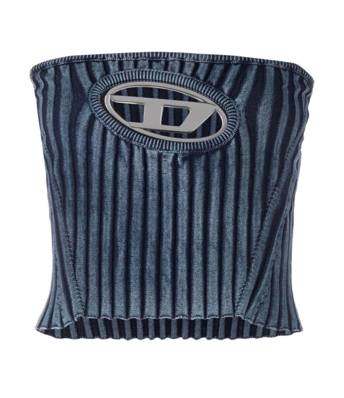  디젤 클락스빌 컷아웃 골지탑 데님 탑 상품이미지1