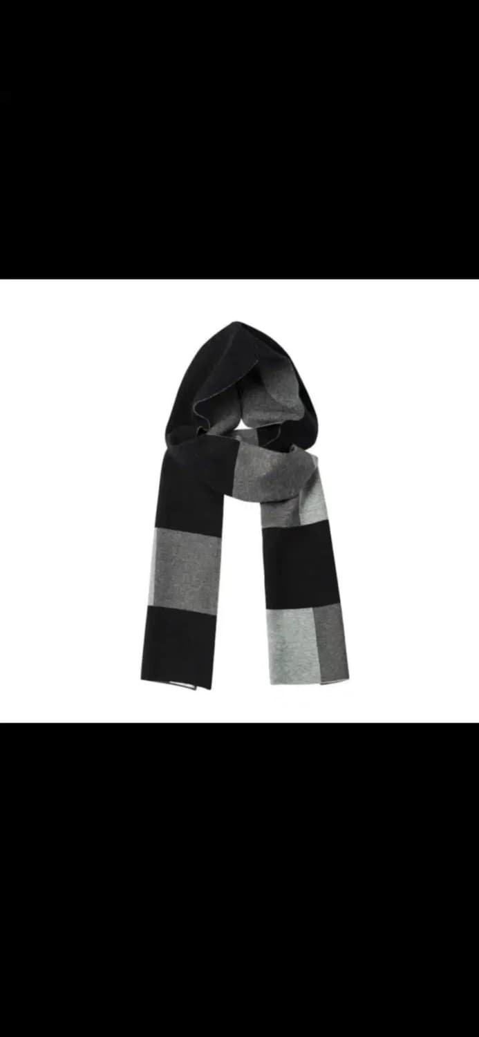 폴리테루 자카드 머플러 블랙 상품이미지1