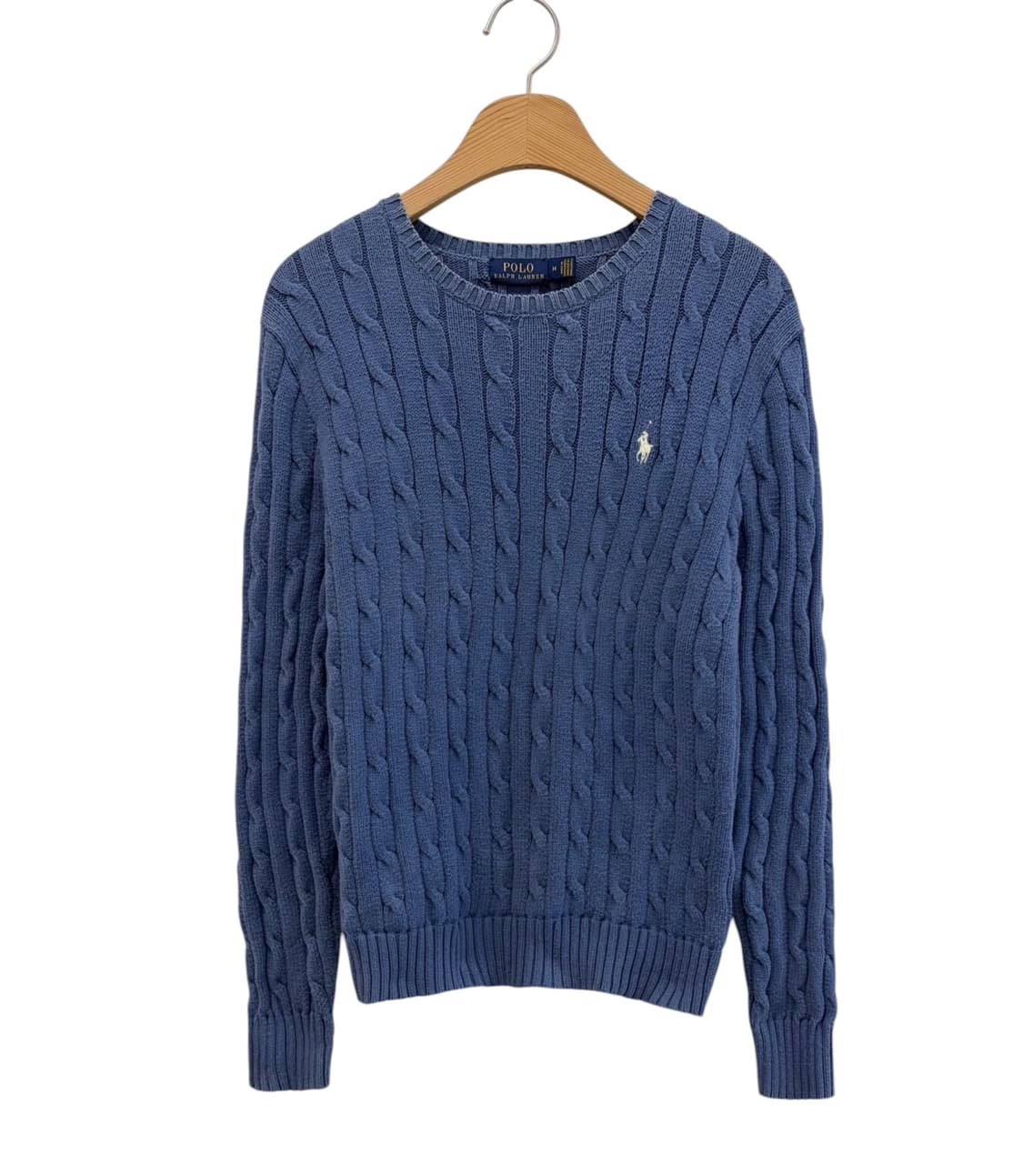 폴로 꽈배기 케이블 니트 스카이블루 (여성M) 상품이미지1