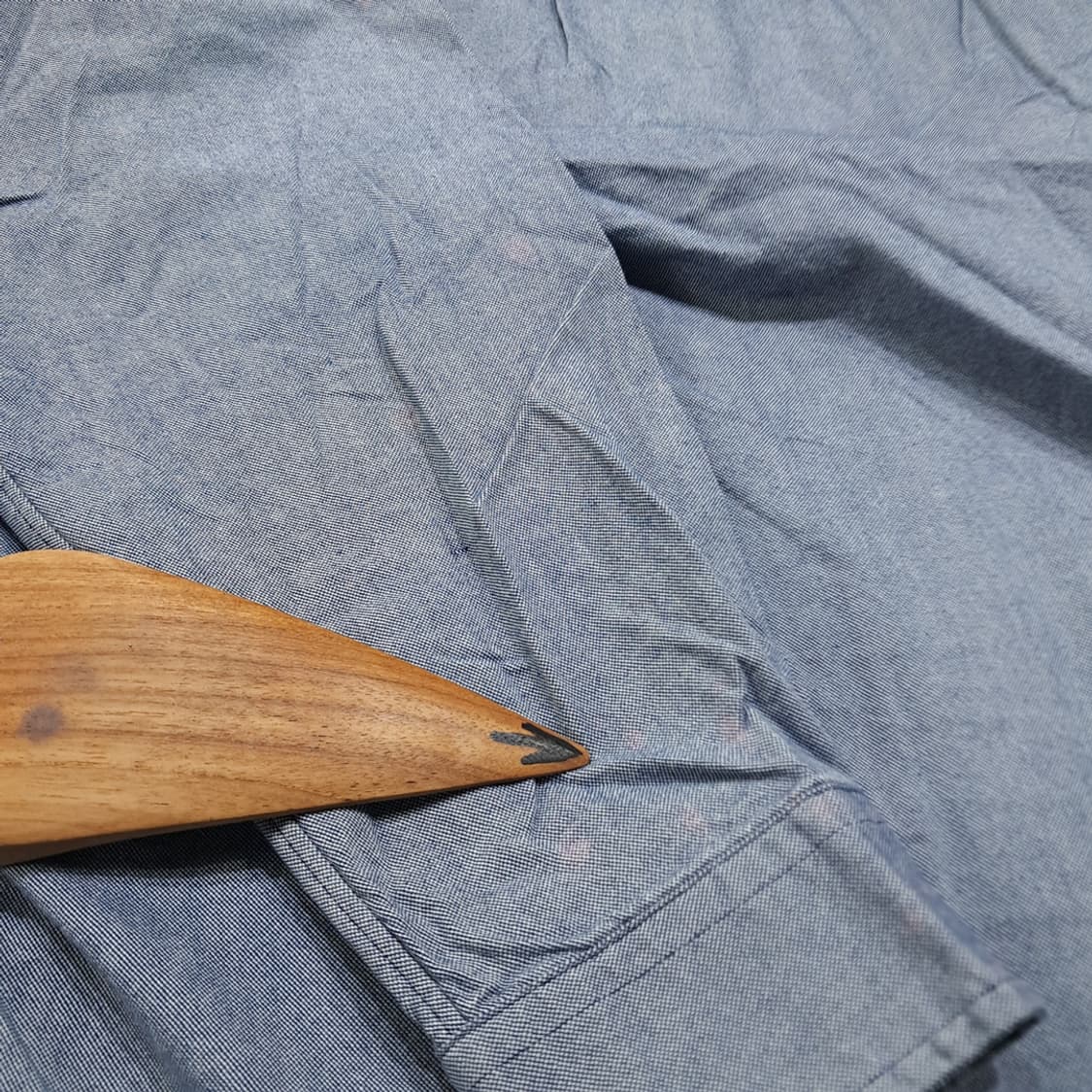 CL593 L 폴로 90s 말레이시아판 샌드 다크 인디고 빅옥스포드 셔 상품이미지8