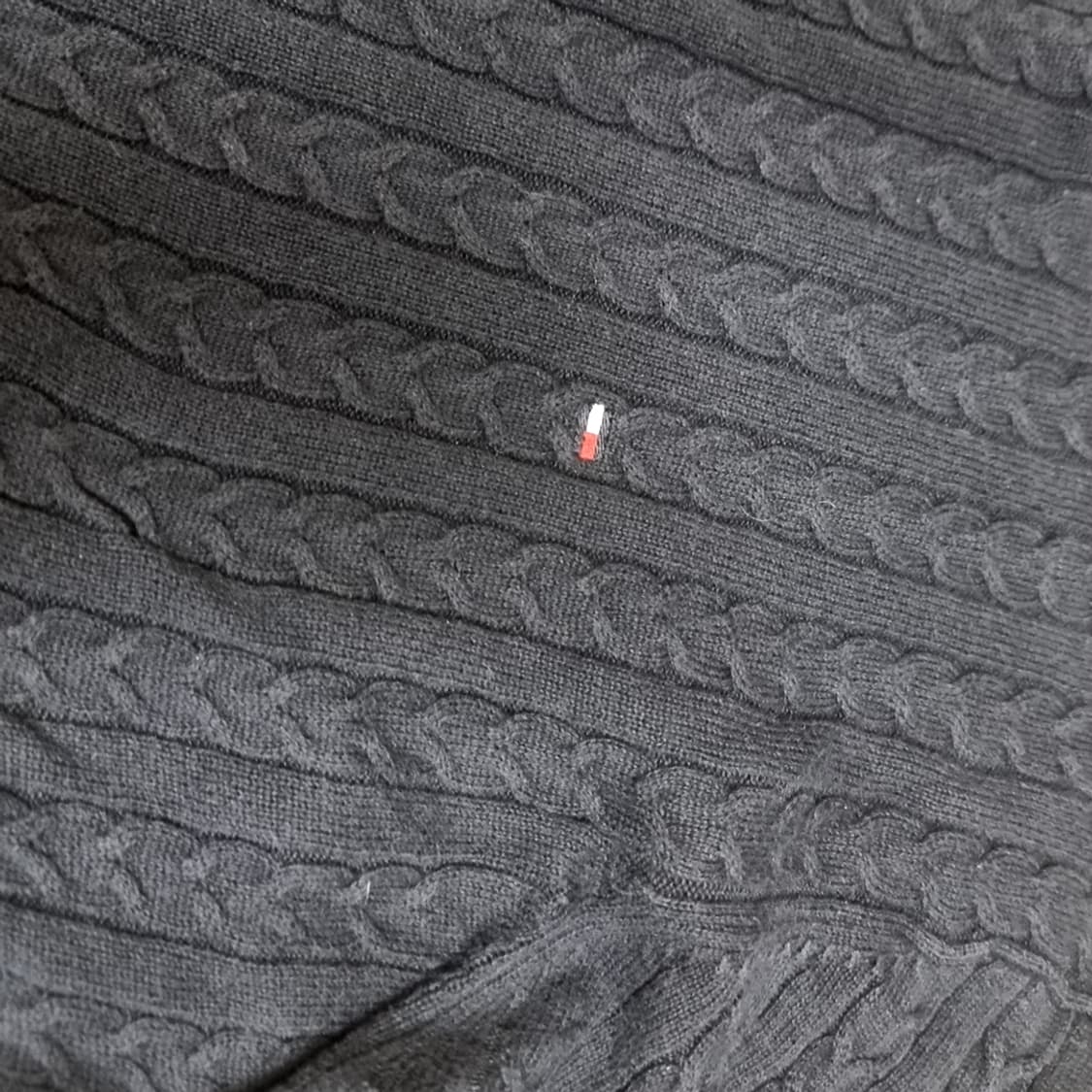 미제 타미힐피거 네이비 꽈배기 니트(100) 상품이미지2