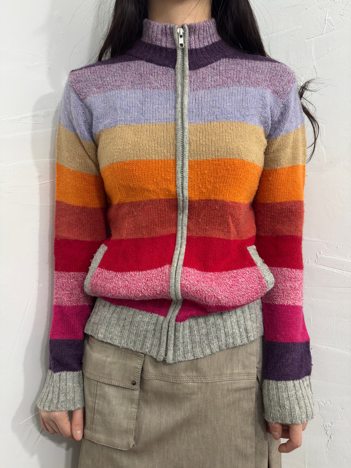 gap stripe knit zipup 상품이미지1