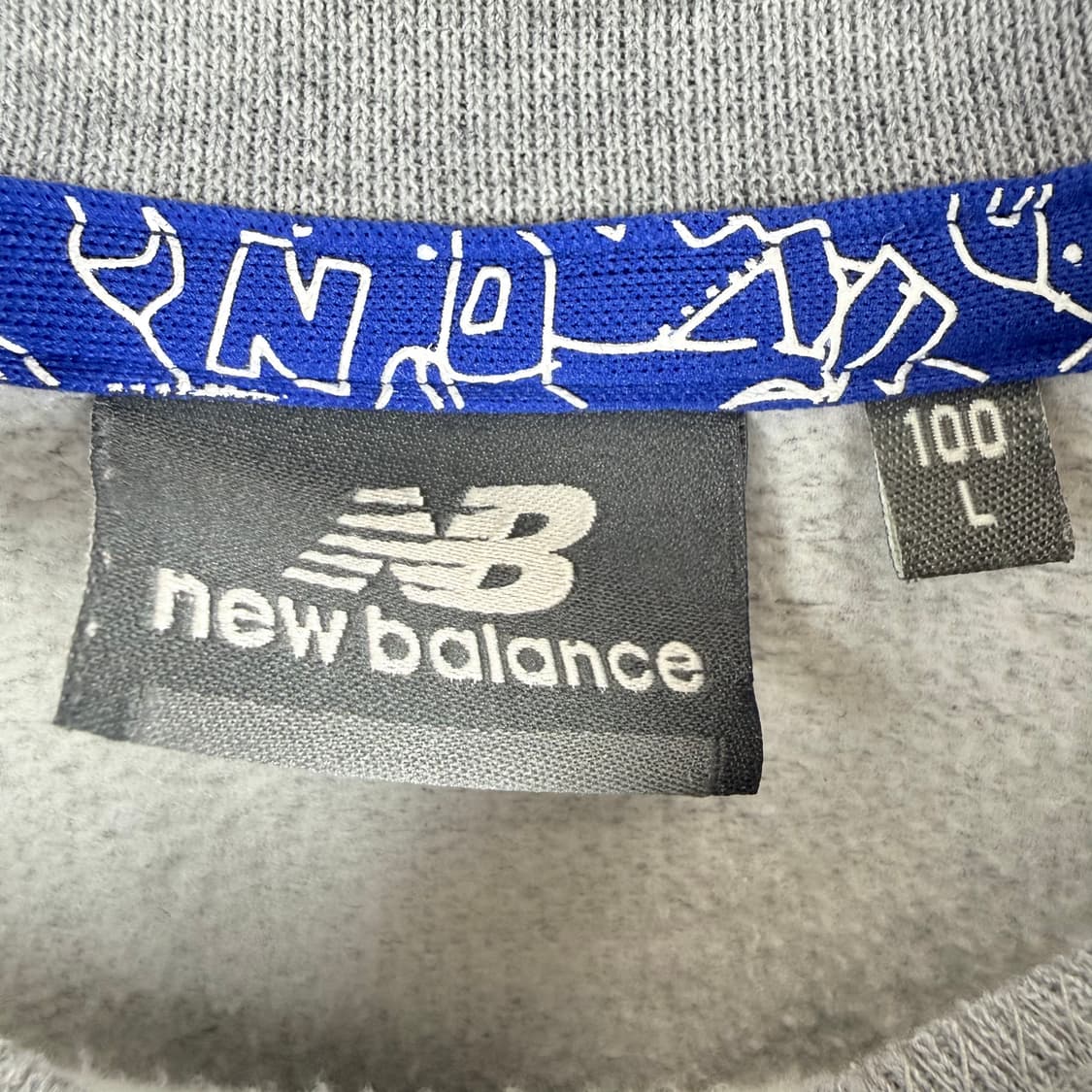 (L) 뉴발란스 박스로고 맨투맨 그레이 상품이미지3