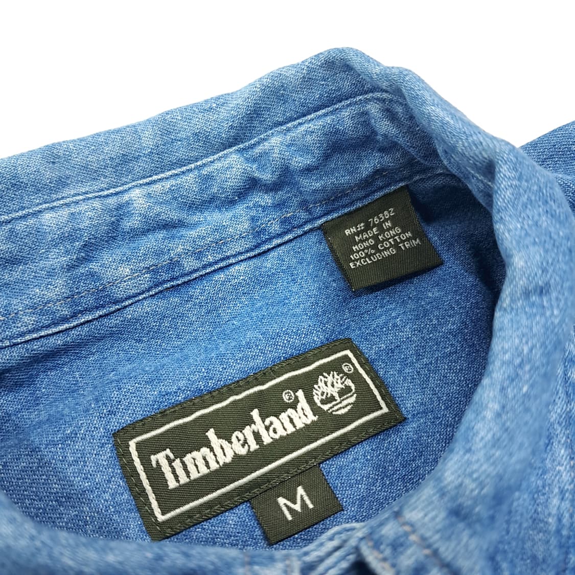 CL622 M 팀버랜드 90s 홍콩판 코튼 버튼다운 데님셔츠 남방 상품이미지3