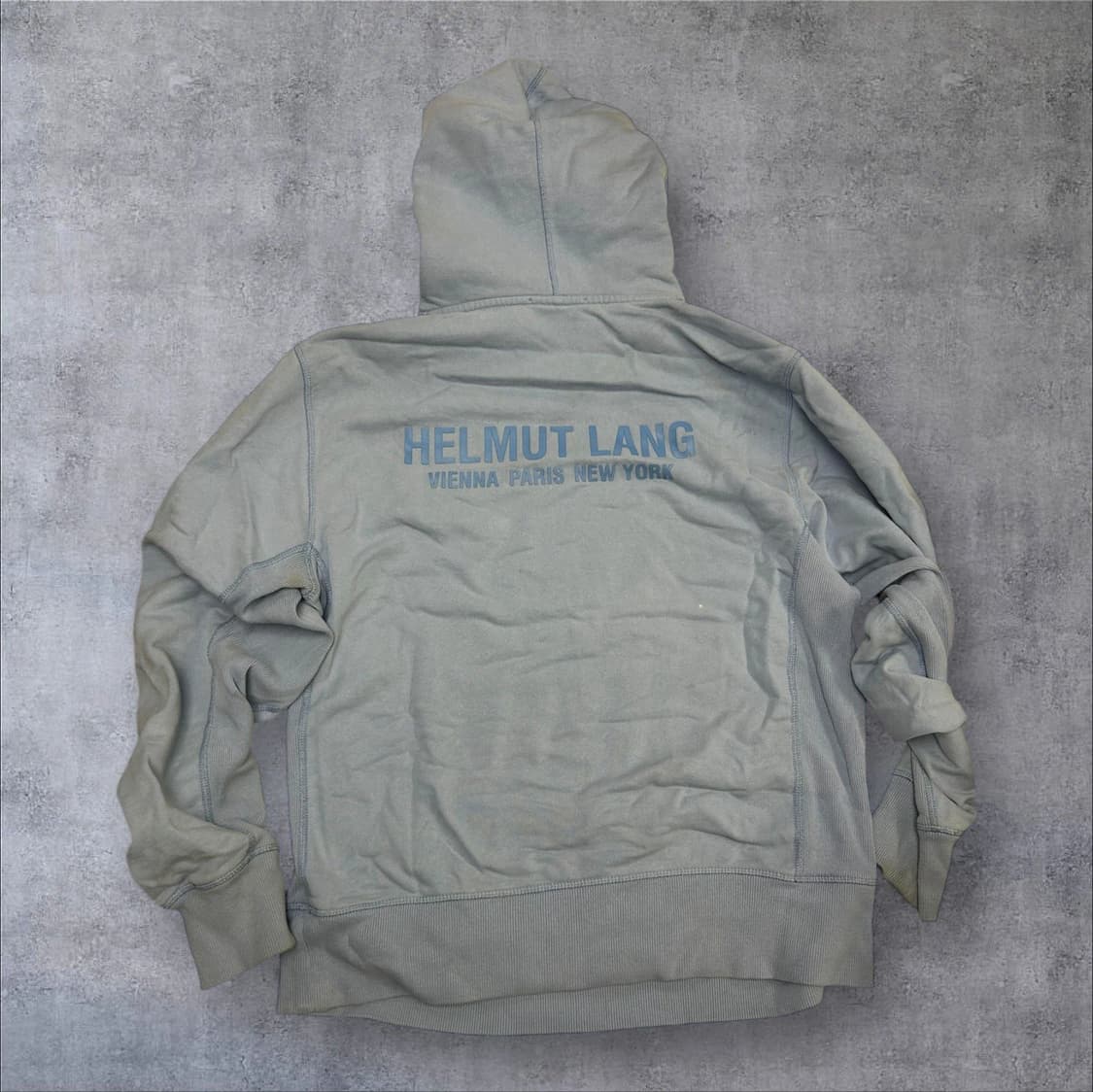 헬무트 랭 라이트 코튼 블루 후드티 상품이미지2