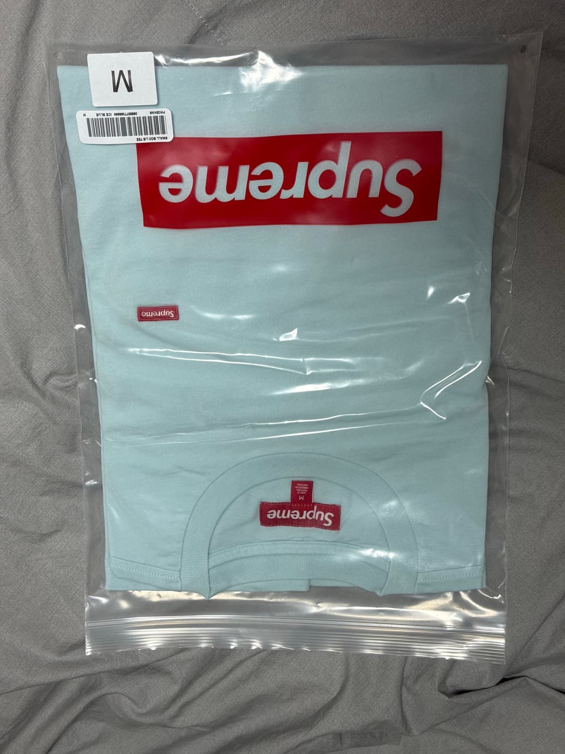 25fw슈프림 미니로고 롱슬리브 M 라이트 블루 상품이미지2