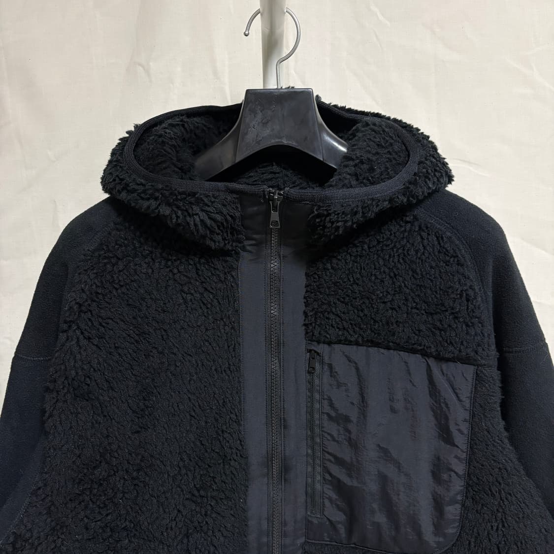 유니클로 X 화이트마운티니어링 플리스 후드 집업 / 블랙, XL 상품이미지2