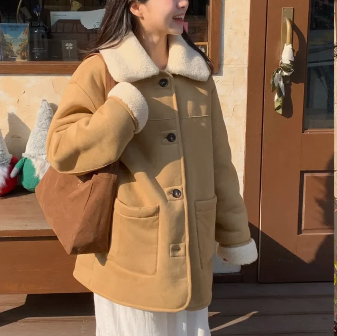 새상품 마인드브릿지 우먼 리버시블 스웨이드 무스탕 상품이미지2