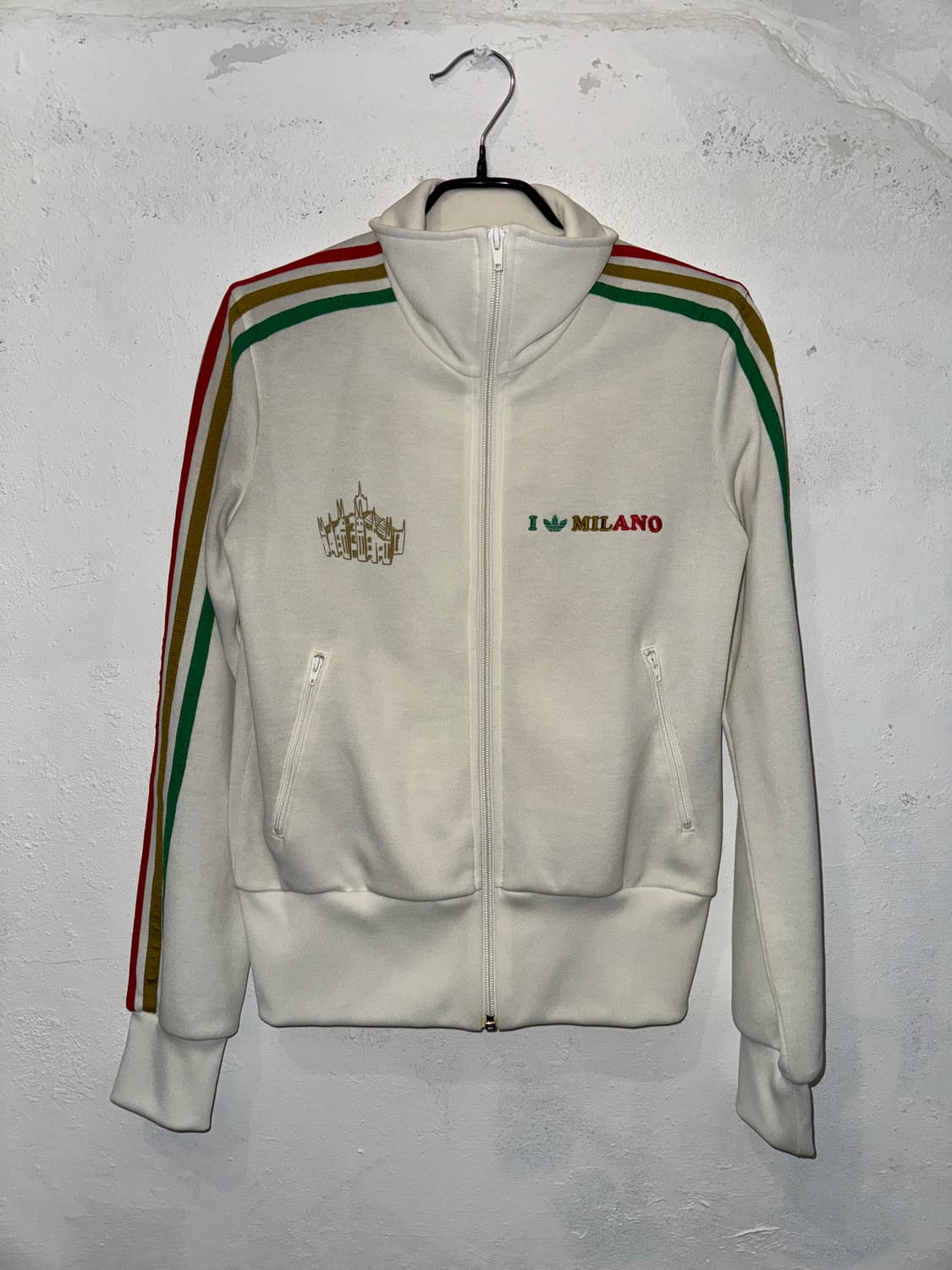 adidas 아디다스 밀라노 레인보우 화이트 트랙탑 상품이미지1