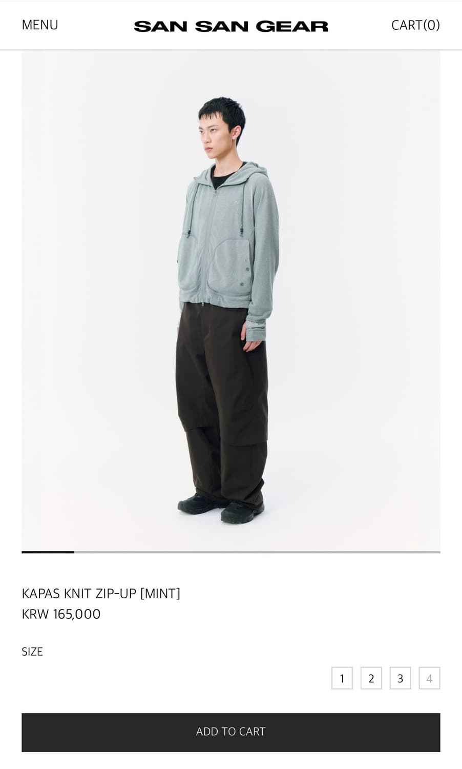 산산기어 KAPAS KNIT ZIP-UP [MINT] 상품이미지1