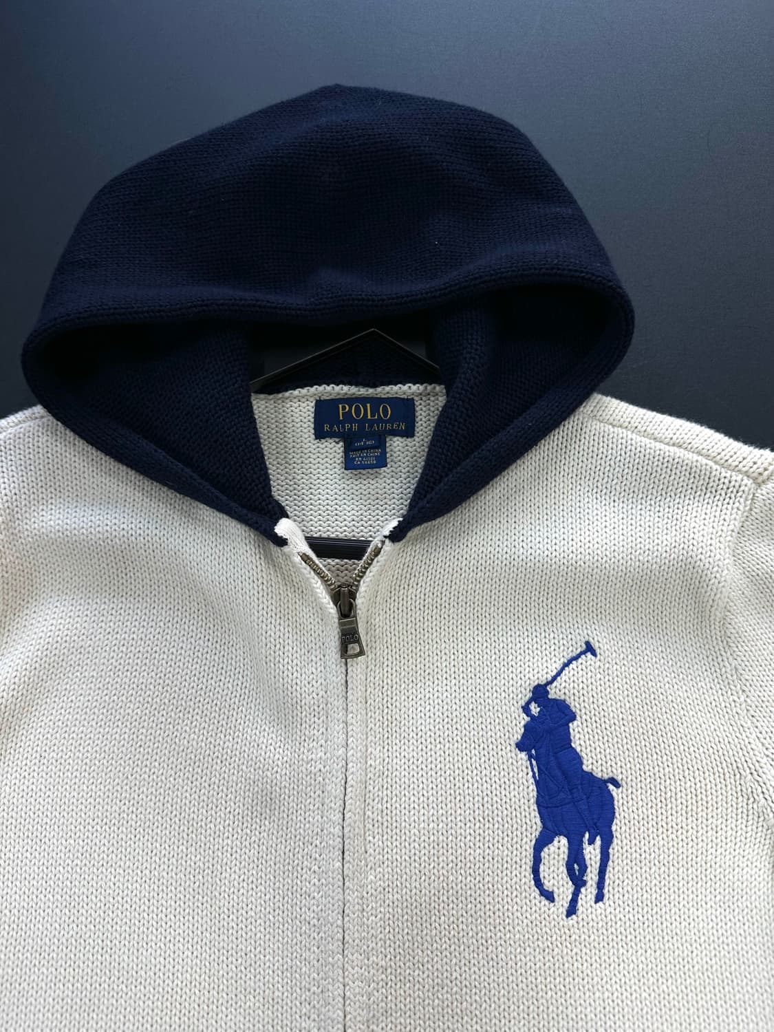 폴로랄프로렌 빅포니 넘버링 니트후드집업 상품이미지6