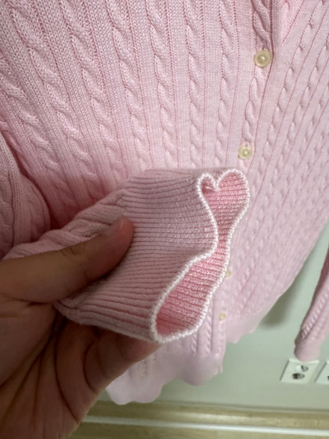 폴로 걸즈 핑크 가디건 상품이미지5