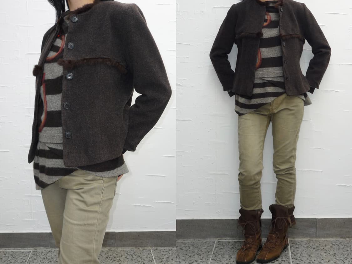 fur point wool jacket 상품이미지1