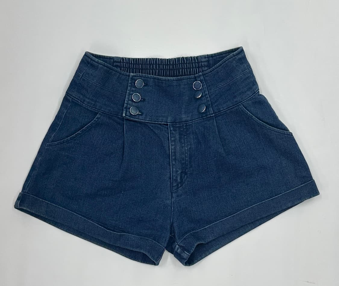 히메갸루깔 데님 일본 빈티지 중청 롤업 숏팬츠  상품이미지3