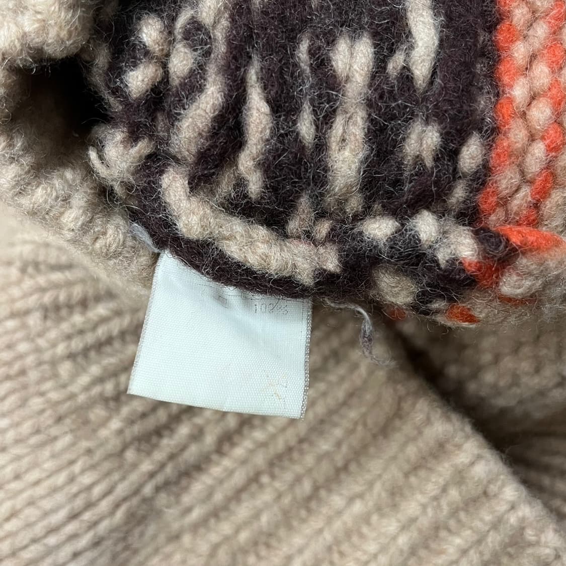 베이지 빈티지 니트 집업 95 상품이미지7