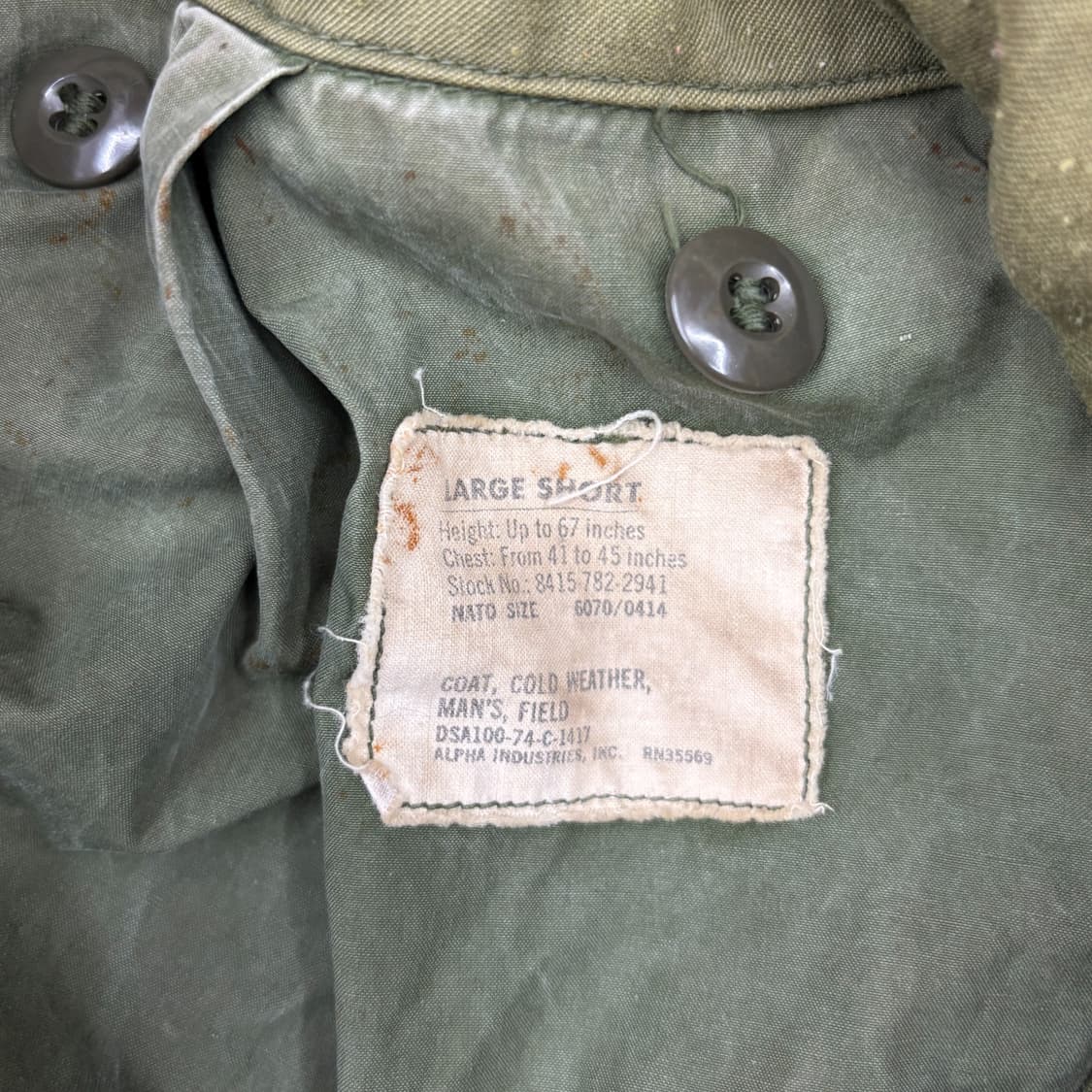 70's US Army M-65 필드자켓 상품이미지8