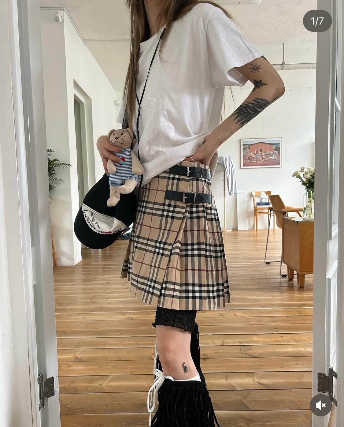 버버리 빈티지 스커트 상품이미지2