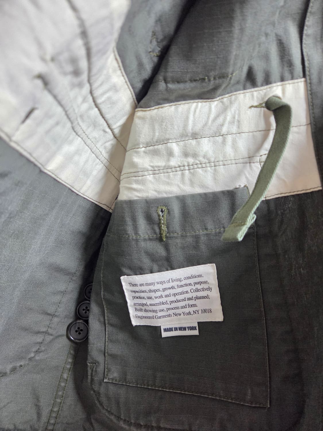 엔지니어드 가먼츠 필드파카 코튼 립스탑 S 상품이미지5