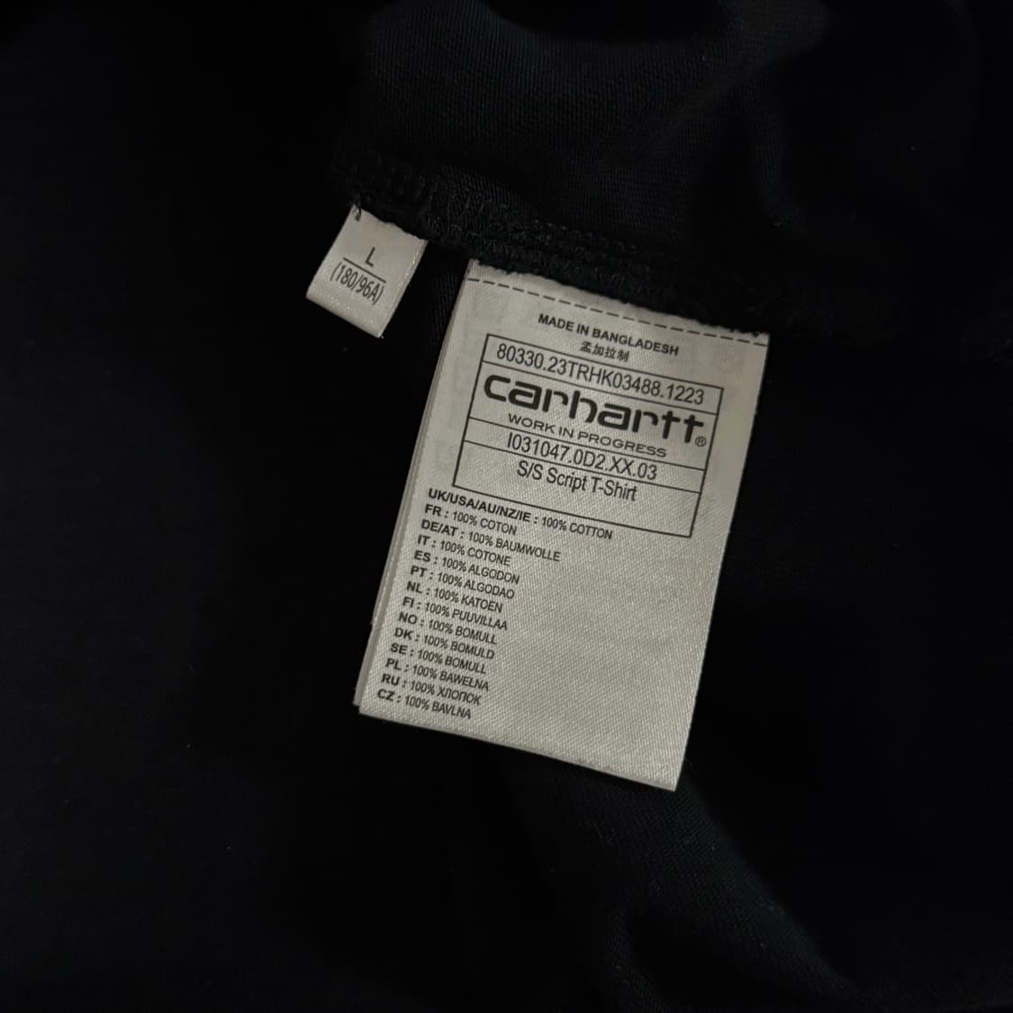 칼하트 WIP 반팔 L 상품이미지5