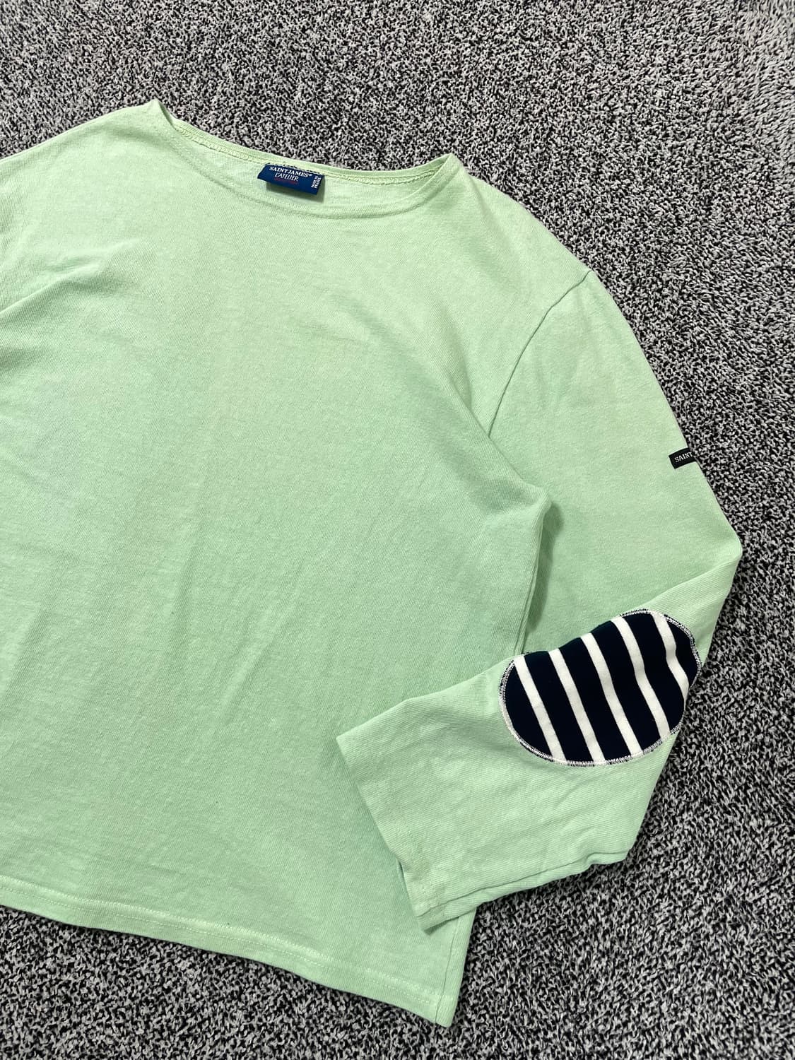 빈티지9. 세인트제임스 메르디앙 엘보 패치 긴팔 티셔츠 롱슬리브 연두 상품이미지2