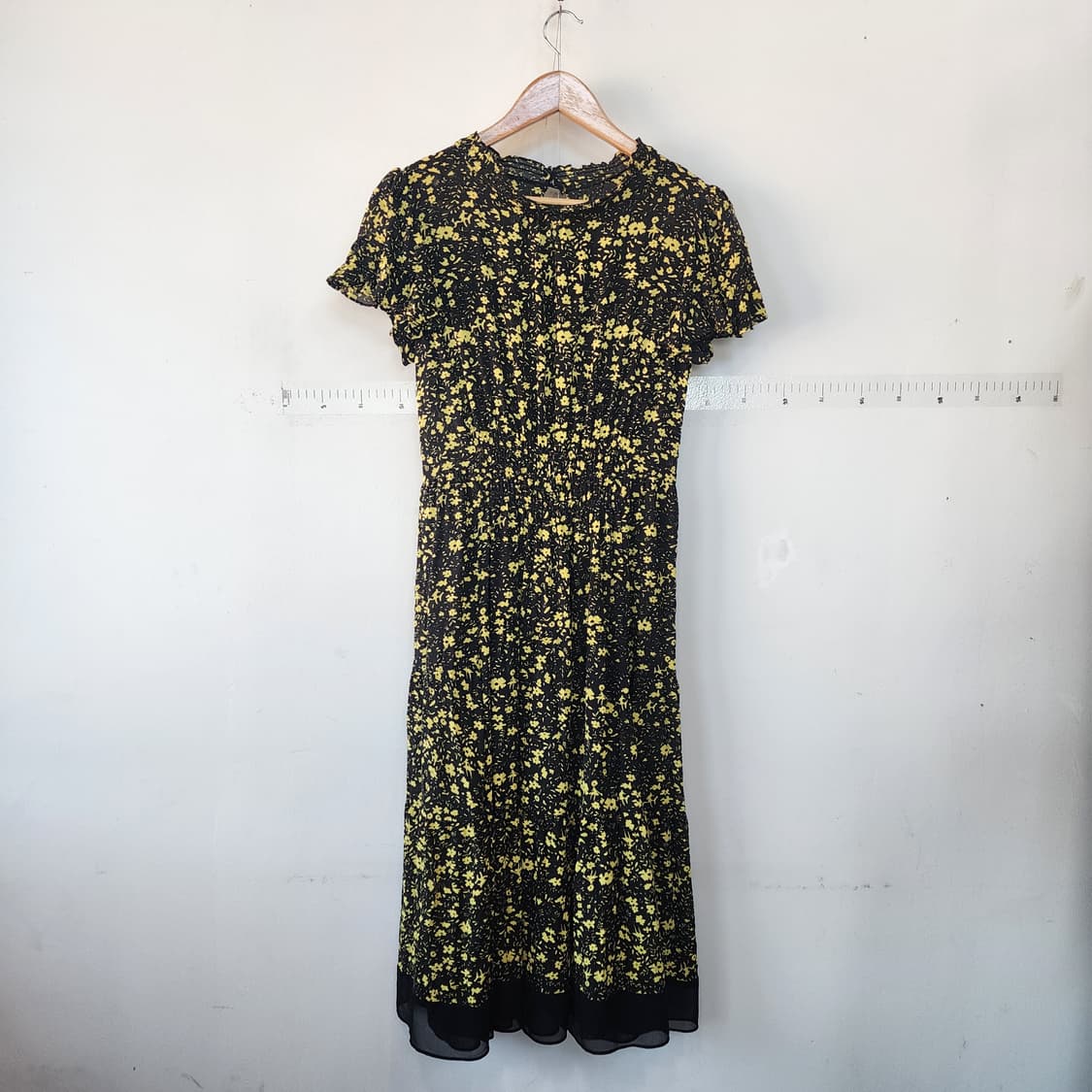 수입 쟈딕디자인 블랙 실크 꽃무늬 롱 원피스 상품이미지1