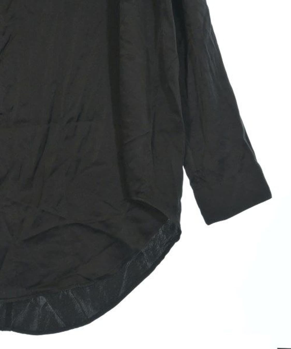 율리우스 새틴 랩넥 셔츠 블랙  상품이미지4