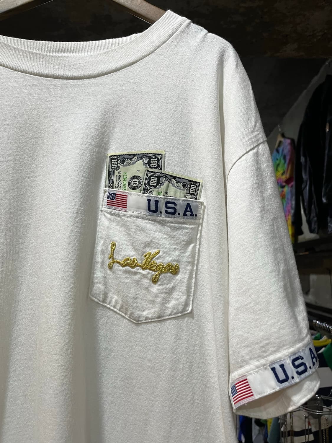 GET LUCKY USA DOLLAR SIGN T-shirt 상품이미지3